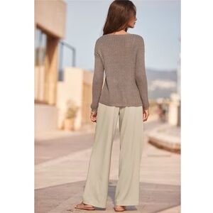 Lascana Green High Rise Wide Leg Trousers